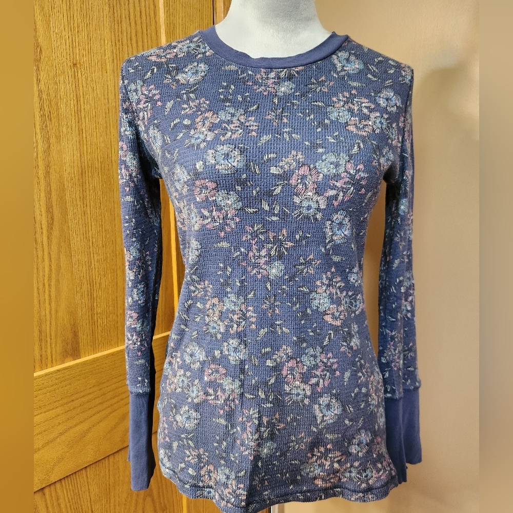 Sundance Blue Floral Long Sleeve Top